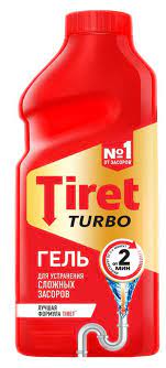 Гель для устранения засоров TIRET Turbo, 500 мл