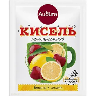 Кисель моментального приготовления АЙДИГО вишня и лимон, 30 г