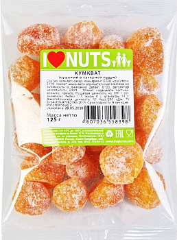 10453 Кумкват INUTS сушеный в сахарной пудре 125 г