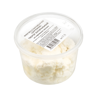 6432 Творог из коровьего молока ФЕРМА-СЫРОВАРНЯ ДЕРЕВНЯ 9%, без змж, 300г