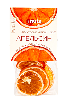 Чипсы фруктовые I NUTS Апельсин сушеный, 35 г