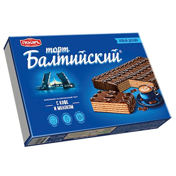 Торт вафельный ПЕКАРЬ Балтийский, 320 г