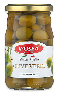 Оливки IPOSEA целые ст/б, 314 мл