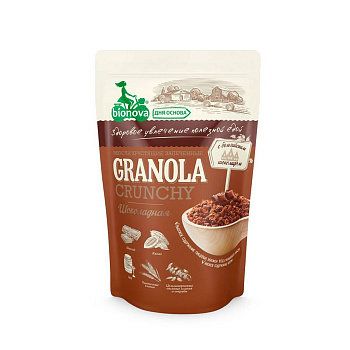 Мюсли BIONOVA Granola crunchy Шоколадные, 400 г