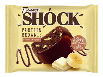 40656 Пирожное FITNESSHOCK Брауни банановый 50г