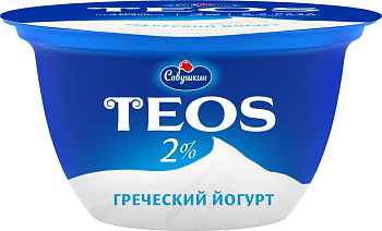 7503 Йогурт TEOS Греческий 2%, без змж, 140г