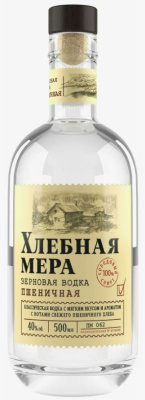24562 Водка ХЛЕБНАЯ МЕРА Пшеничная 40%, 0,5 л