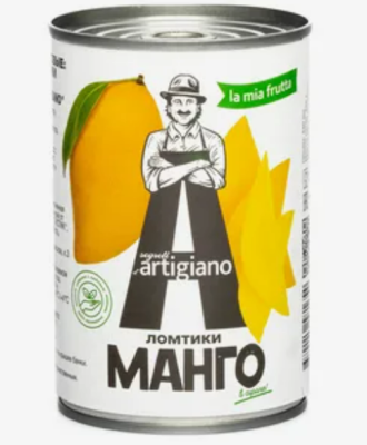 Манго ломтики в сиропе ARTIGIANO, 425 г