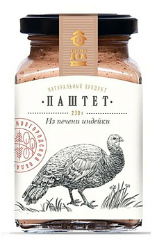 23348 Паштет МЕДОВЫЙ ДОМ из печени индейки, стб, 230 г