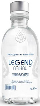 Вода минеральная Легенда Байкала 0,33л газ ст/б