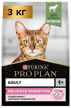 41719 Корм сухой для кошек PRO PLAN с чувствительным пищеварением ягненок рис 400 г