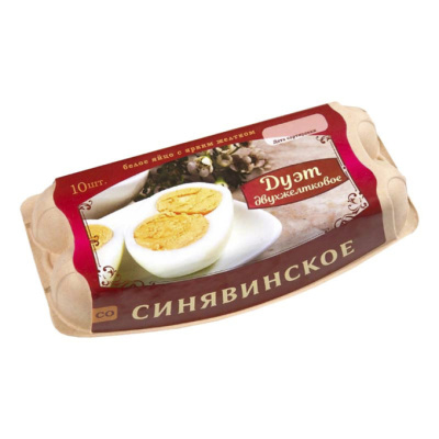 Яйцо куриное Синявинское двухжелтковое ДУЭТ 10шт