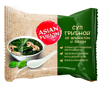 35447 Суп ASIAN FUSION грибной со шпинатом и яйцом, 12 г