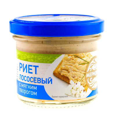 1063 Риет лососевый МЕРИДИАН  с мягким творогом  100 г