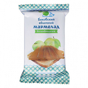 Мармелад "Бековский" Яблочный, 100% натур.,коррекс.260гр, шт