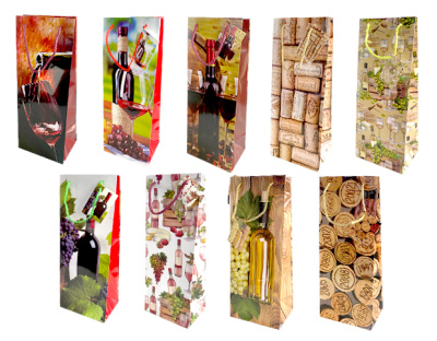 37361 Подарочный пакет под бутылку 12х36 65055