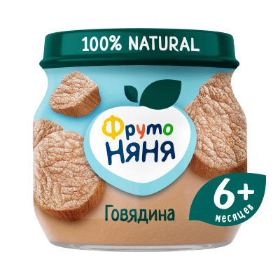 Пюре ФРУТОНЯНЯ мясное говядина, 80г