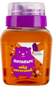3629 Мёд Потапыч Цветочный, с дозатором, 500 г