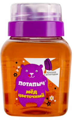 3629 Мёд Потапыч Цветочный, с дозатором, 500 г