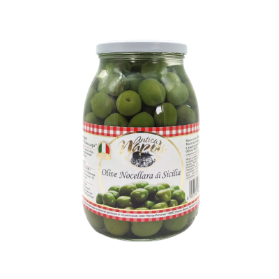 33081 Оливки ANTICA NAPOLI NOCELLARA зеленые крупные стб, 1062 мл