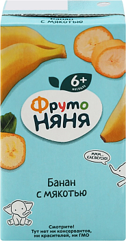 4691 Нектар ФРУТОНЯНЯ Банан с мякотью, с 6 месяцев, 200мл