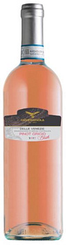 Вино Кампаньола Пино Гриджио дель Венеция Блаш ЗНМП сухое розовое 0,75л 12%