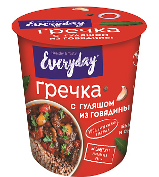 45785 Греча  EVERYDAY Гуляш из говядины, 75  г