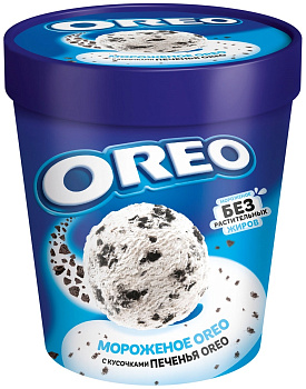 Мороженое OREO Сливочное с дробленым печеньем Oreo 12%, без змж, ведерко, 263г