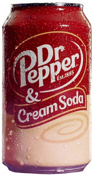 Напиток DR. PEPPER Cream Soda газ ж/б, 0.355 л