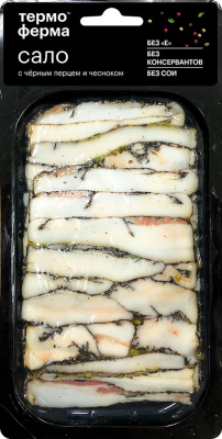 19627 Сало мраморное ТЕРМОФЕРМА с черным перцем и чесноком, нарезка, 120 г