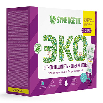 Пятновыводитель-отбеливатель SYNERGETIC с активным кислородом 25 стирок