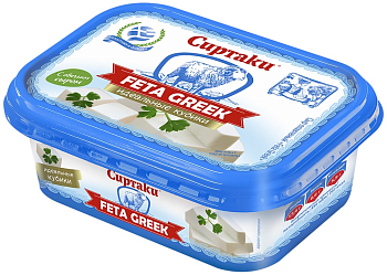 Сыр плавленый СИРТАКИ Feta Greek с овечьим сыром 45%, без змж, 200г