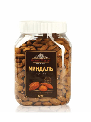 Миндаль жареный банка 570г Grand  master