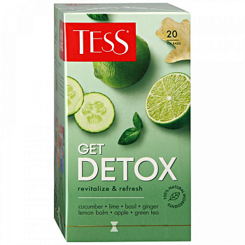 Чай зеленый TESS Get Detox с добавлением чая оолонг байховый, 20 пак