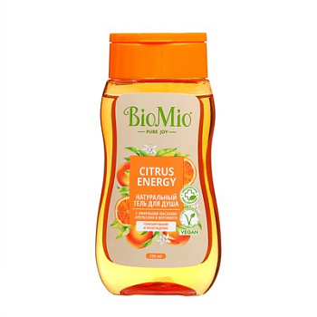Гель для душа BioMio с эфирными маслами апельсина и бергамота, 250мл 