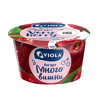 Йогурт VIOLA Very Berry с вишней 2,6%, без змж, 180 г