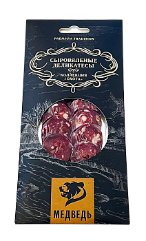 40784 Колбаса сыровяленная ОХОТА из медведя, нарезка, 75 г