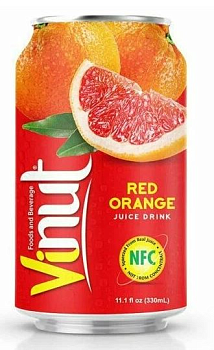 31587 Напиток сокосодержащий VINUT Красный апельсин жб, 330 мл