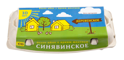 Яйцо куриное С0 Синявино Деревенское 10 шт