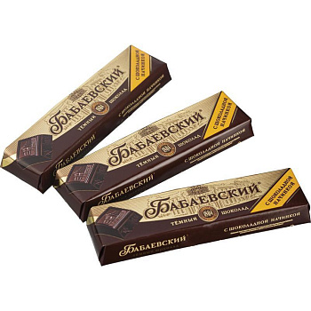 Шоколад темный БАБАЕВСКИЙ с шоколадной начинкой, 50г