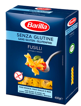 27851 Макароны безглютеновые BARILLA Gluten Free Fusilli, 400 г