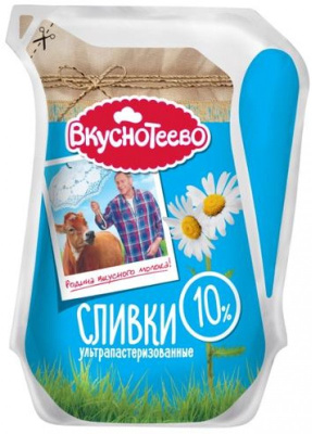 35785 Сливки Вкуснотеево 10% 125г у паст кувшин