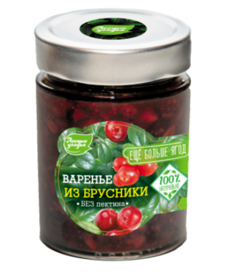3618 Варенье ЛЕСНЫЕ УГОДЬЯ Брусника, 280 г