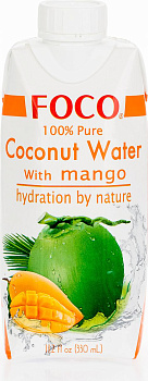 Вода кокосовая FOCO с манго 330 мл 