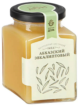 21138 Мёд МЕДОВЫЙ ДОМ, натуральный цветочный Абхазский эвкалиптовый стб, 320 г