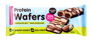 180 Батончик вафельный CHIKALAB со вкусом шоколадно-ореховый десерт, глазированный, 40 г