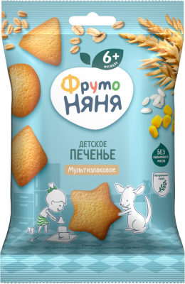 28255 Печенье мультизлаковое ФРУТОНЯНЯ растворимое, с 6 месяцев, 50г