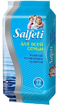 Салфетки влажные SALFETI Для всей семьи, 72 шт.