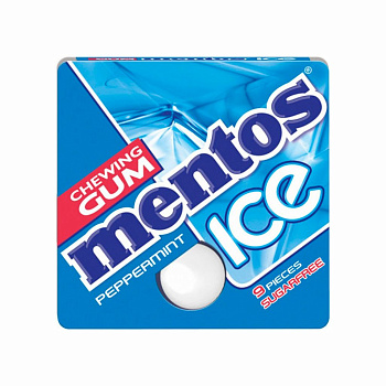 Жевательная резинка MENTOS ICE сладкая мята, 12,9 г																			