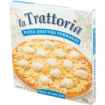 Пицца La TRATTORIA 4 сыра, 335 г